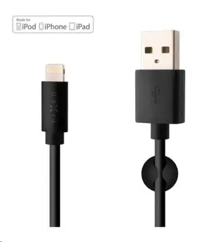 Fixed datový a nabíjecí kabel, USB-A -> Lightning (MFI),20W,1m,černý