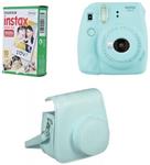 Fujifilm INSTAX MINI 9 camera big bundle (+ 1x10 film + case) - Ice Blue