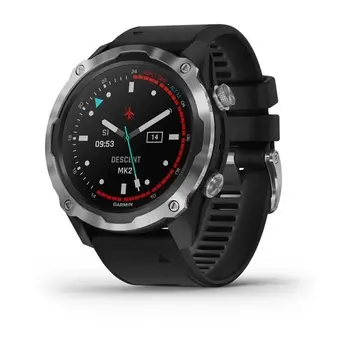 Garmin Descent Mk2 Sapphire, Silver/Black band