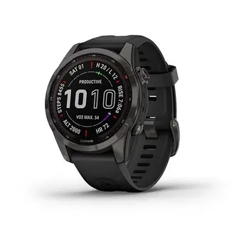 Garmin Fenix 7S PRO Sapphire Solar, Titan Carbon Gray / Black Band