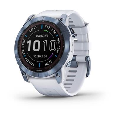 Garmin Fenix 7X PRO Sapphire Solar, Titan Blue / White Band