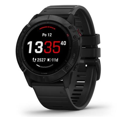 Garmin fenix6X Glass, Black/Black Band (MAP/Music)