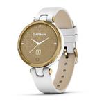 Garmin Lily Classic Light Gold/White Leather Band