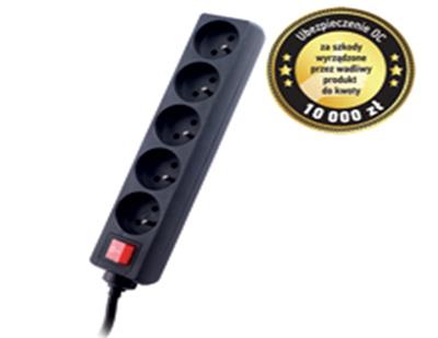 GEMBIRD Surge protector TRACER Power Patrol 3 m Black (5 outlets)