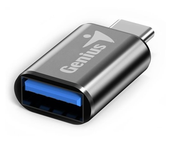 Genius ACC-C2A, Redukce, USB 3.0, USB typ C na USB typ A, kovově šedá