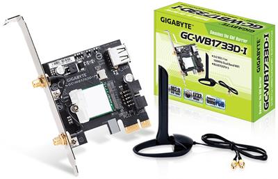 GIGABYTE GC-WB1733D-I,WiFi 802.11ac,Bluetooth 5,PCIe,Dual Band,1734Mbps