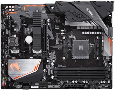 GIGABYTE MB Sc AM4 B450 AORUS ELITE, AMD B450, 4xDDR4, VGA