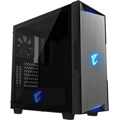 GIGABYTE skrín case GB-AC300G, RGB Lighting, bez zdroje, transparentní bok, Mid tower