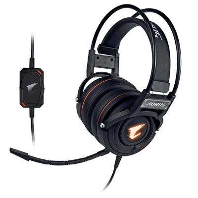 GIGABYTE sluchátka s mikrofonem headset AURUS H5, wired, RGB Lighting, USB/3.5mm