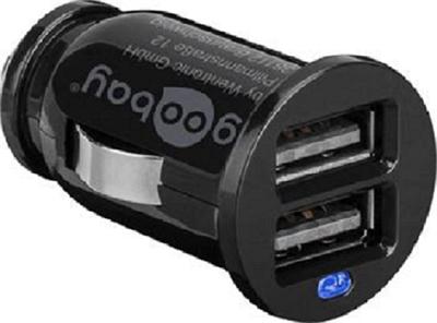 goobay Napájecí 12-24V autoadaptér na 2x USB 2,1A černý