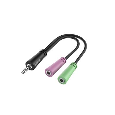 Hama redukce headset 2x jack 3,5 mm na jack 4pól. vidlici