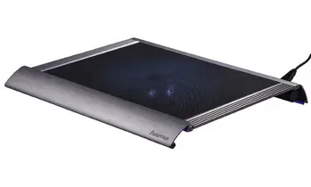 Hama Titan,chladicí podložka pod notebook až do 17.3",hliníková,modré podsvícení