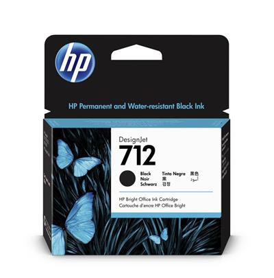 HP DesignJet Studio,T210,T230,T250,T630,T650, No.712, ink. kazeta black 80ml