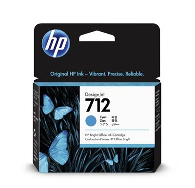 HP DesignJet Studio,T210,T230,T250,T630,T650, No.712, ink. kazeta cyan 29ml