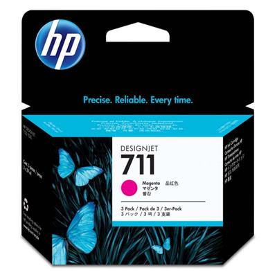 HP DesignJet T120 T520, 3x ink. kazeta magenta 3x29ml No.711