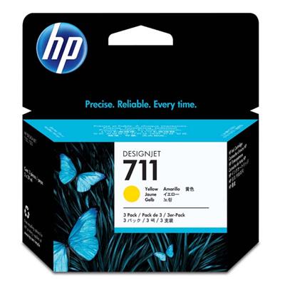 HP DesignJet T120 T520, 3x ink. kazeta yellow 3x29ml No.711