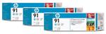 HP DesignJet Z6100, ink. cartridge 3ks light cyan No.91 3x775ml