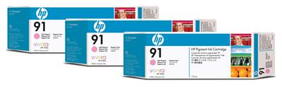 HP DesignJet Z6100, ink. cartridge 3ks light magenta No.91 3x775ml