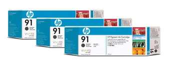 HP DesignJet Z6100, ink. cartridge 3ks matte black No.91 3x775ml