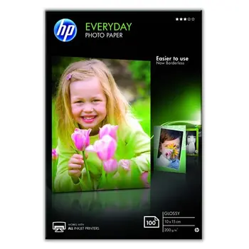 HP Everyday Photo Paper, Glossy, foto papír, lesklý, bílý, 10X15cm, 100×150mm, 200 g, 100 ks, CR757A, pro inkoustové tis