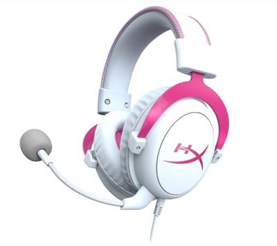 HP HyperX Cloud II - Gaming Headset White-Pink)