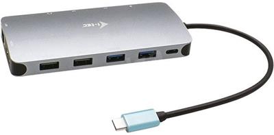 I-TEC USB-C Metal Nano Dock 2x DP 1x HDMI 1x GLAN 1x Audio/Mic 2 xUSB 3.1 2x USB 2.0 1x USB-C Data 1x USB-C 100W PD