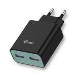 i-tec USB Power Charger 2 Port 2.4A Black