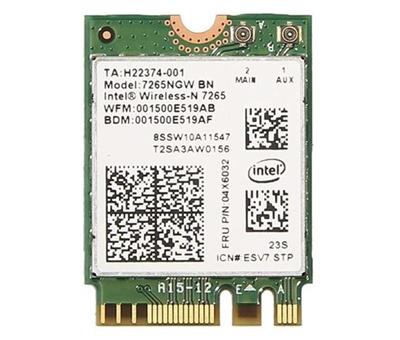 Intel Dual Band Wireless-AC 7265, 2x2 AC + BT, M.2