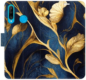 iSaprio flip pouzdro GoldBlue pro Huawei P30 Lite