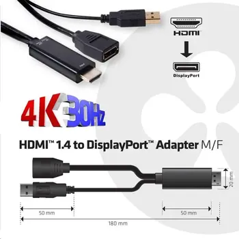 iTec USB-C 3.1/Thunderbolt 3 to DisplayPort Cable Adapter 4K/60 Hz 1.5m