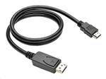 Kabel C-TECH DisplayPort (zdroj signálu) --> HDMI (cíl signálu),2m,černý