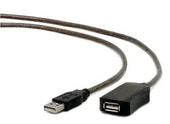 Kabel CABLEXPERT USB 2.0 aktivní prodlužka, 10m, černá