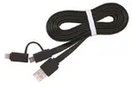 Kabel CABLEXPERT USB COMBO, MicroUSB + Lightning, 1m, černý