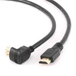 Kabel GEMBIRD HDMI-HDMI M/M,1.4,stíněný,zlac.kontakty,90°lomený,1.8m,černý