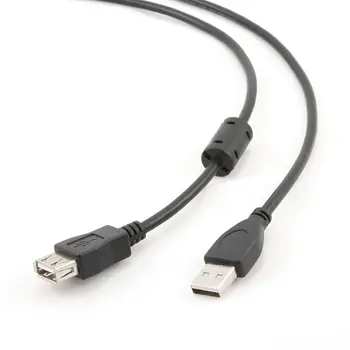 Kabel GEMBIRD USB A-A 3m 2.0 prodlužovací HQ s ferritovým jádrem