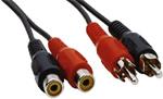 Kabel PremiumCord 2x Cinch-2x Cinch, M/F 2m