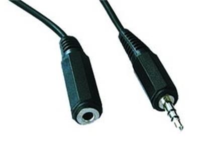 Kabel prodloužovací jack 3,5mm M/F, 1,5-2 m audio