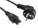 Kabel síťový 220/230V napájecí pro notebook 3 pin Schuko, 3m (trojlístek)