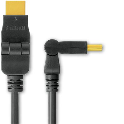 KB KABEL HDMI A - HDMI A M/M, 10m, zlacený, otočný, ver. HDMI 1.3b