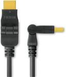 KB KABEL HDMI A - HDMI A M/M, 1m, zlacený, otočný, ver. HDMI 1.3b