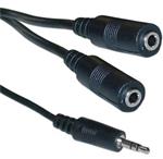 KB KABEL JACK 3.5mm stereo na 2x JACK, 1xM/2xF 2m