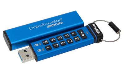 KINGSTON 32GB Keypad USB 3.0 DT2000, 256bit AES Hardware Encrypted