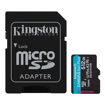 Kingston Canvas Go Plus A2/micro SDXC/512GB/170MBps/UHS-I U3 / Class 10