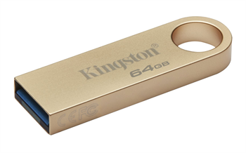 Kingston DTSE9,3.gen,64GB,Flash Disk,USB 3.2 Gen1,kov,zlatý