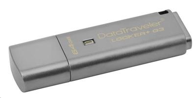 Kingston flash disk 64GB USB 3.0 DT Locker+ G3 + Automatic Data Security