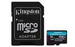 KINGSTON micro SDXC 256GB Canvas Go! Plus A2 U3 V30 170MB/s + SD adaptér