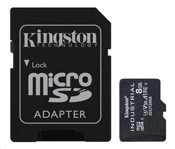 Kingston microSDHC 8GB Industrial C10 A1 pSLC,+adaptér