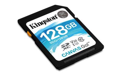 KINGSTON128GB SDXC Canvas Go 90R/45W CL10 U3 V30