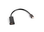 LANBERG DISPLAYPORT MINI(M) 1.2->HDMI(F) ADAPTER CABLE 20CM BLACK 