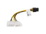 LANBERG HDD 2X MOLEX(M/F) 3 PIN->BTX 6 PIN PSU CABLE 15CM 